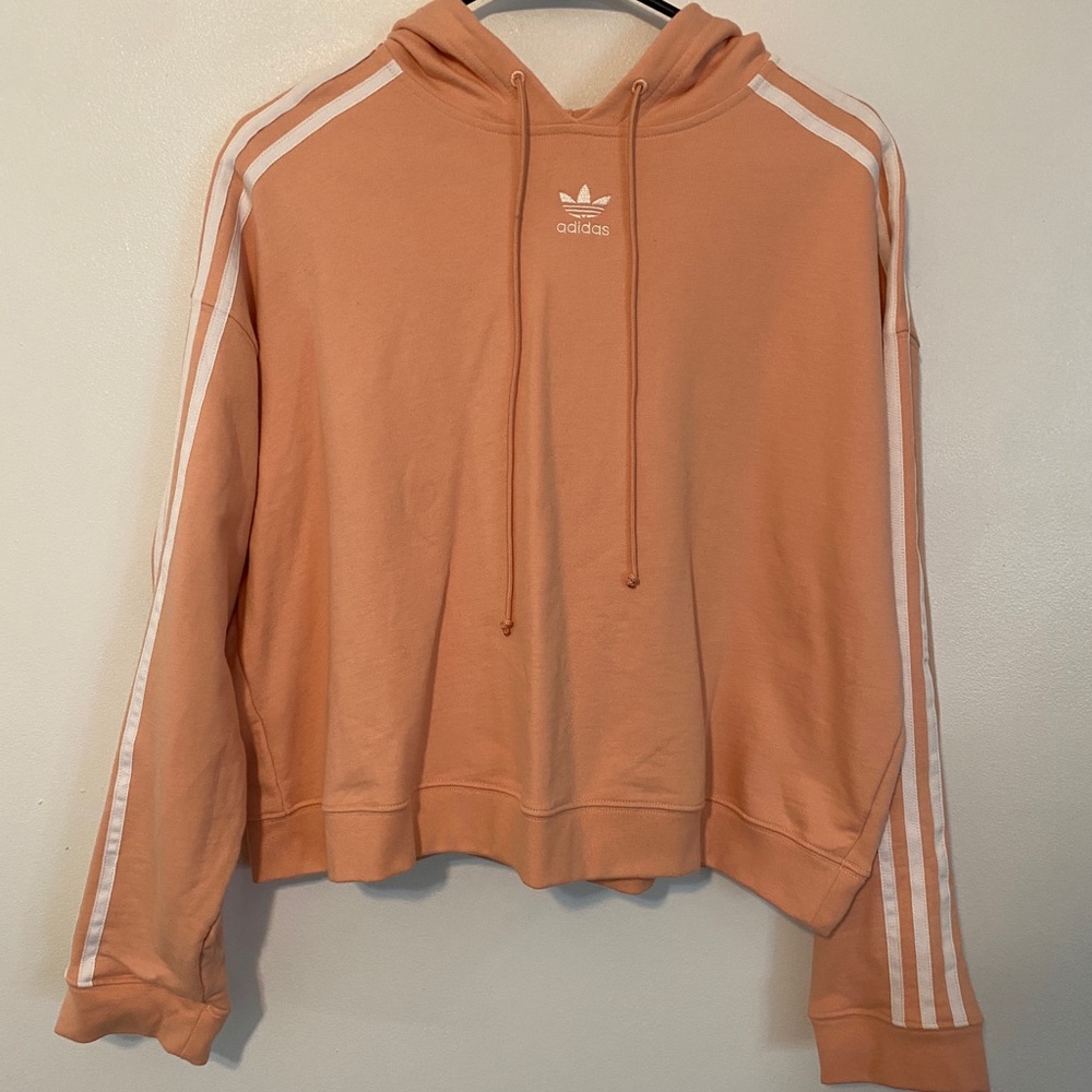 Pink Adidas cropped sweater
